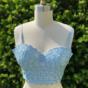 Sky blue corset top